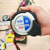 Thước cuộn 8m vỏ inox, thước có thang đo mặt sau lá thép, phủ polyamid.