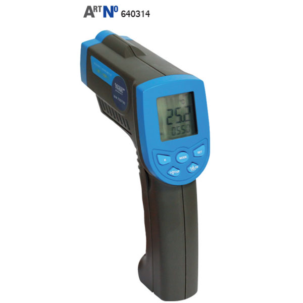 Súng laser đo nhiệt độ bằng hồng ngoại 640314, từ -30 đến 550 °C Súng laser đo nhiệt độ bằng hồng ngoại 640314, từ -30 đến 550 °C