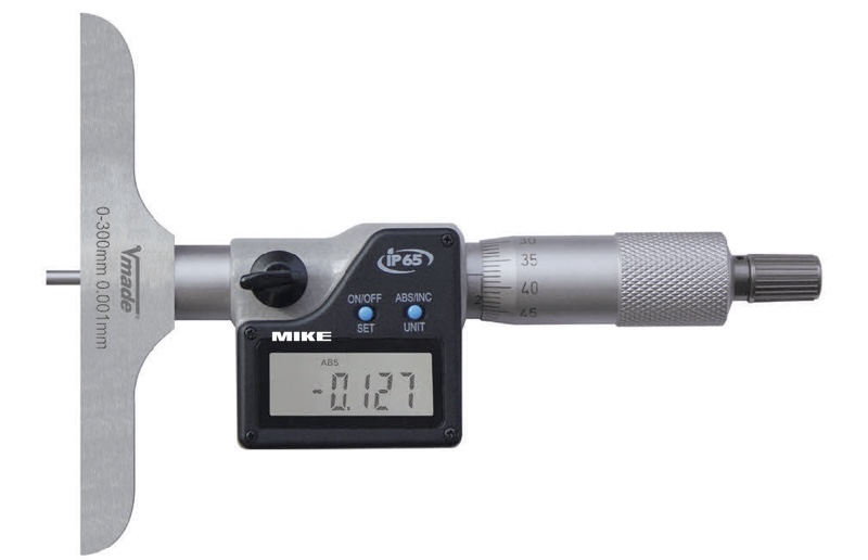 Panme đo sâu điện tử 23183, từ 0-300mm, độ chính xác 0.001mm Panme đo sâu điện tử 23183, từ 0-300mm, độ chính xác 0.001mm