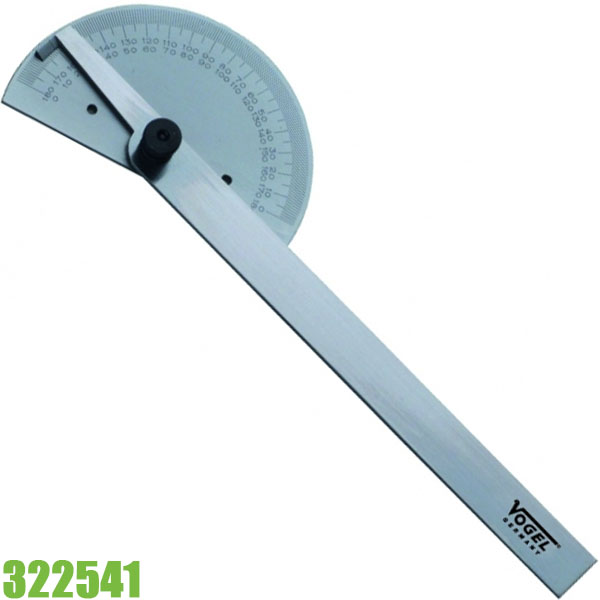 Thước đo góc bằng thép 0 - 180°, dài 150mm, Vogel Germany 32254 Thước đo góc bằng thép 0 - 180°, dài 150mm, Vogel Germany 322541
