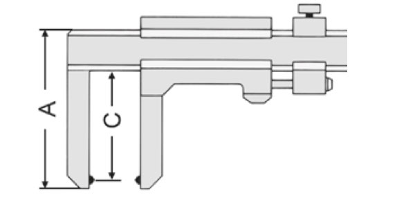Thước kẹp cơ inox Vogel Germany 20600x, đo phanh đĩa, thắng đĩa