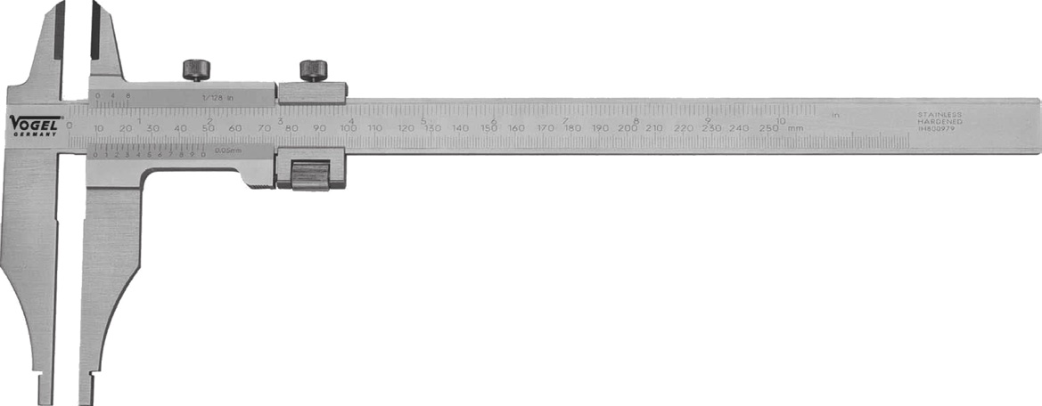 Thước kẹp cơ khí Vogel Germany 2006, ngàm kẹp đôi, chính xác 0.05mm