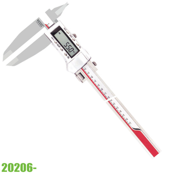 Thước cặp điện tử inox 20206, ngàm lớn chuẩn DIN 862 Thước cặp điện tử inox 20206, ngàm lớn chuẩn DIN 862